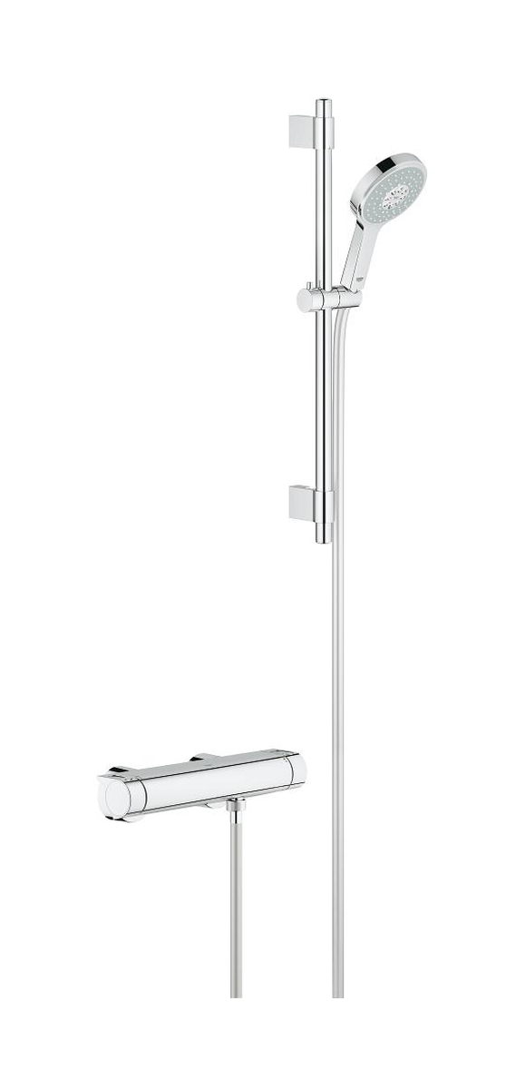 Grohe Grohtherm 2000 Duschbatterie Wandmontage mit Thermostat StarLight Chrome 34281001