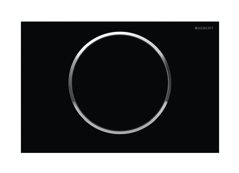 Geberit Sigma Betätigungsplatte für Toilette glänzender Chrom-schwarz 115.758.KM.5