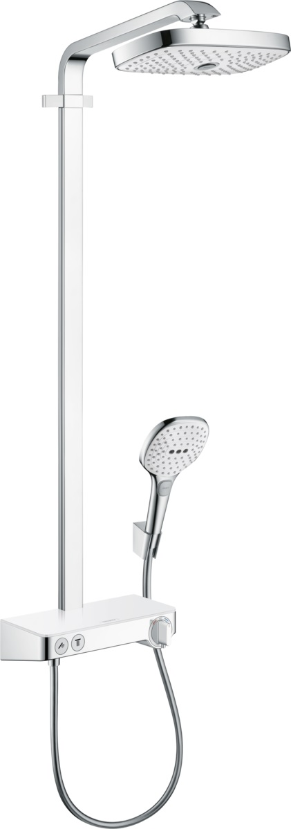 Hansgrohe Raindance Duschset Wandmontage mit Thermostat chrom-weiß 27126400