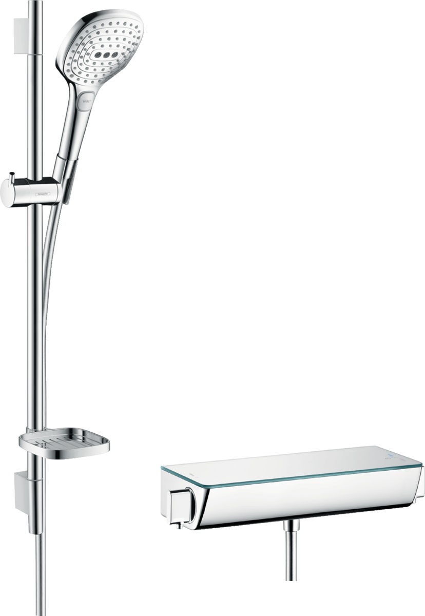 Hansgrohe Ecostat Duschset Wandmontage mit Thermostat chrom 27038000
