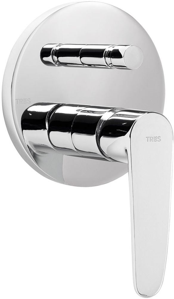 Tres Flat-Tres Badewannen- und Duscharmatur Unterputz chrom 204.180.01