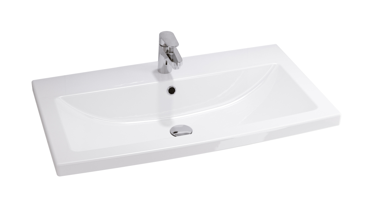 Cersanit Como Waschbecken 80x45 cm rechteckig Möbel weiß K32-004-BOX