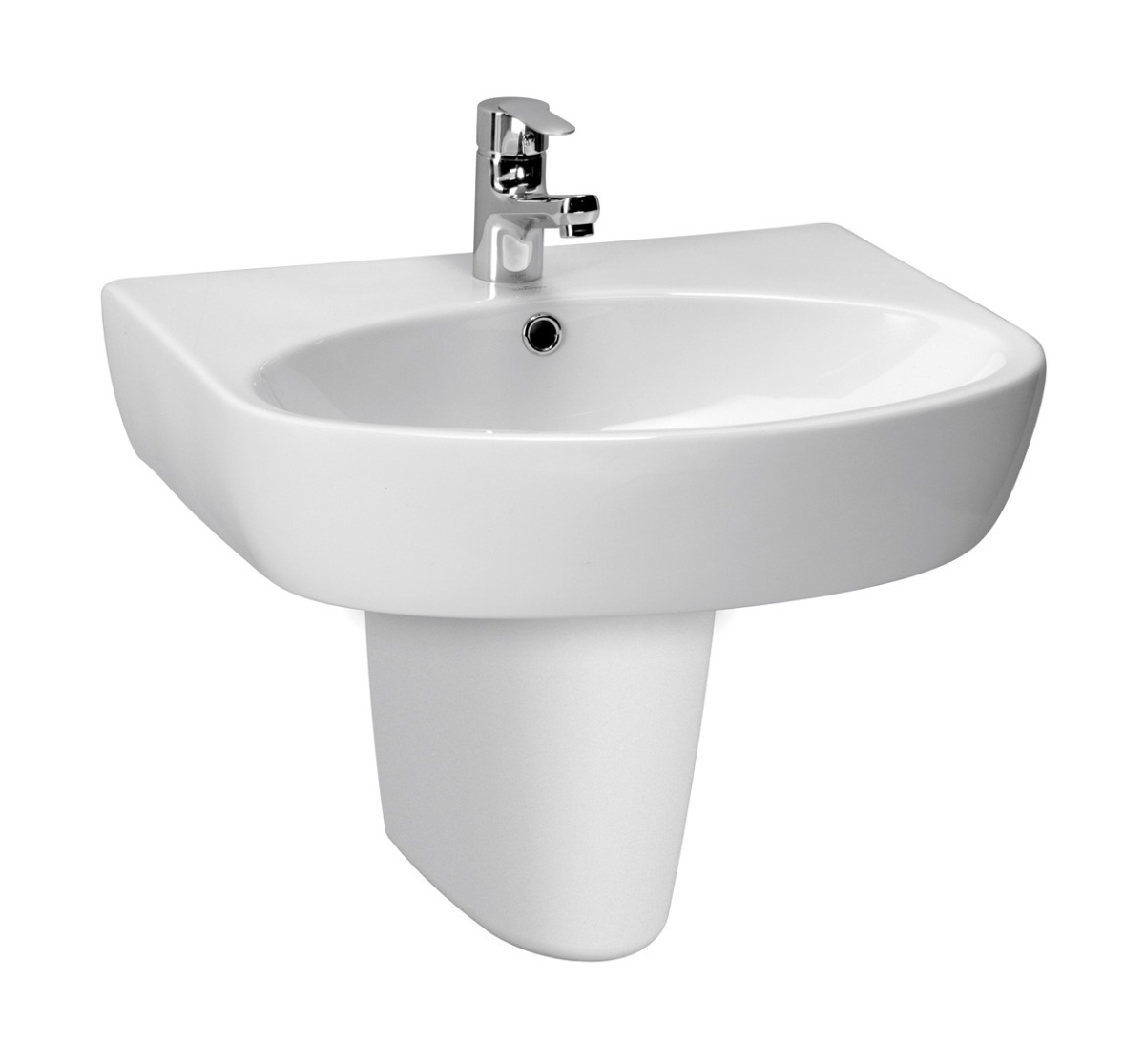 Cersanit Parva Waschbecken 60x46 cm halbrund Klassisch weiß K27-031