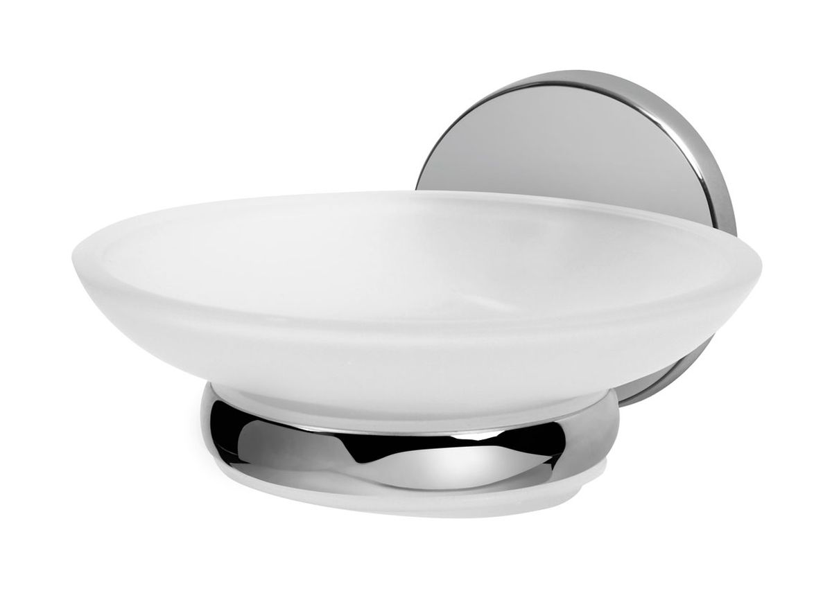 BISK Chroma Seifenschale Wand chrom-weiß 01428