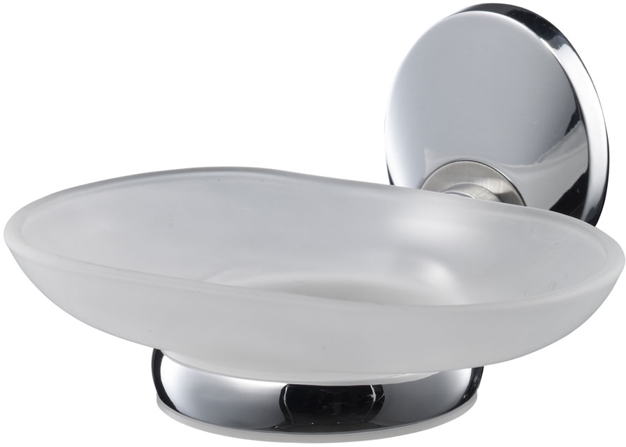 BISK Emotion Seifenschale Wand chrom-weiß 03113