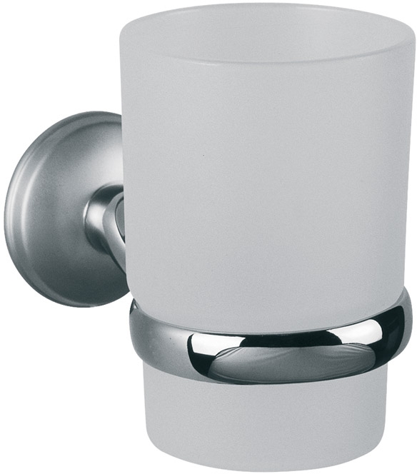 BISK Dakota Zahnputzbecher weiß-chrom 71525