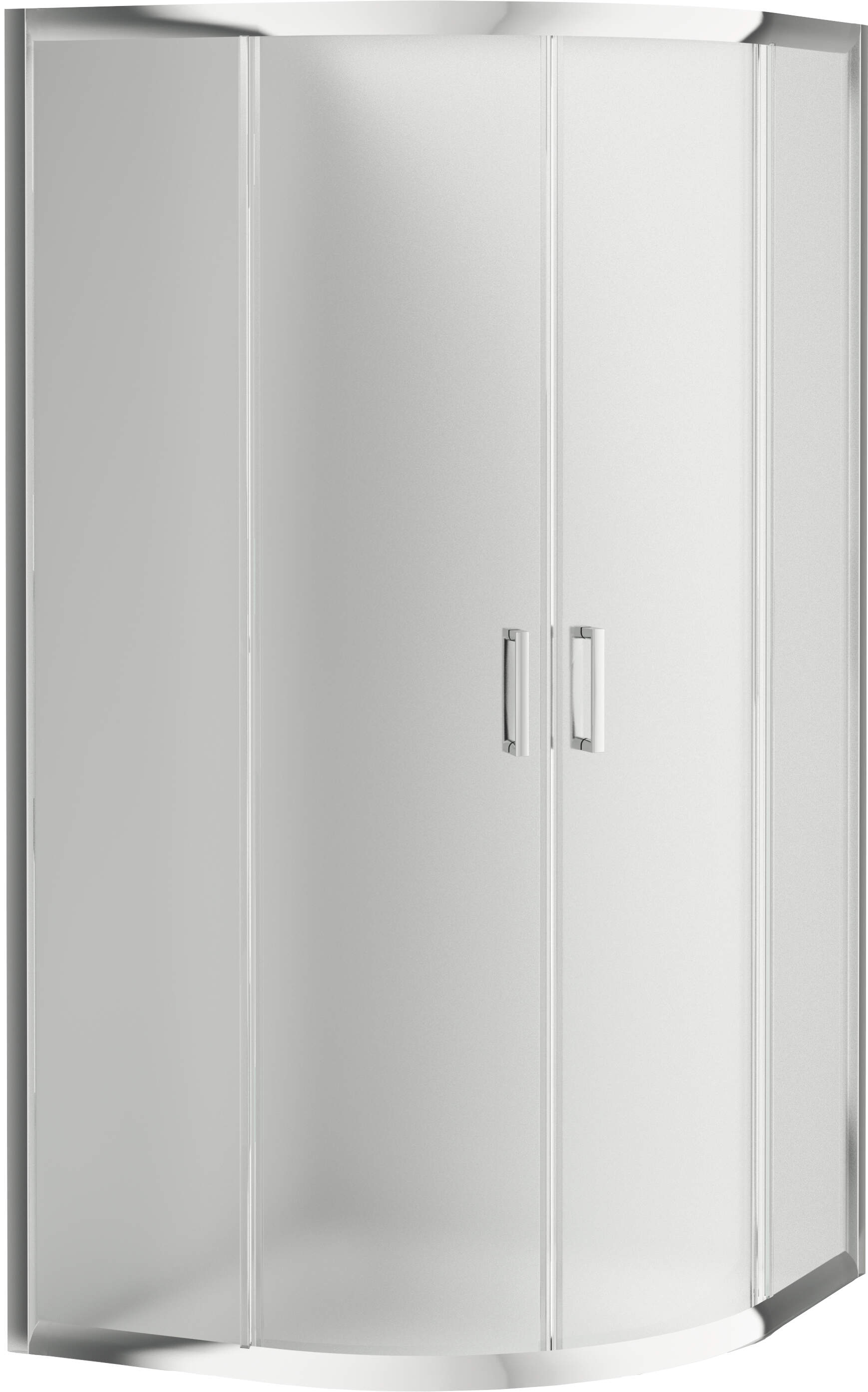 Deante Funkia Dusche 90x90 cm halbrund chrom Glanz/Mattglas KYP_651K