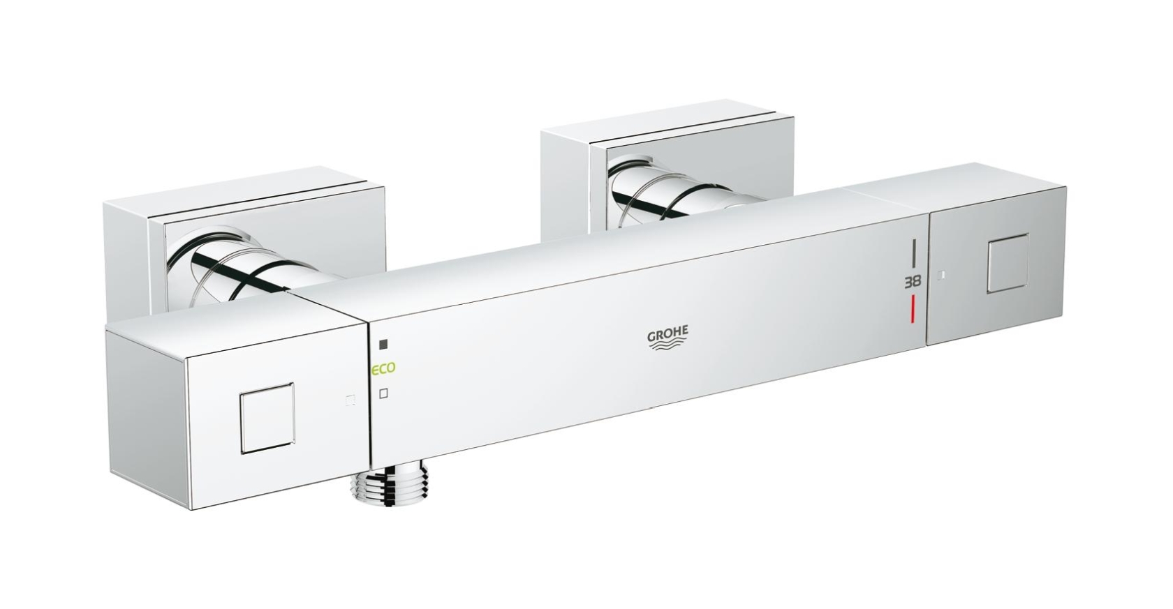 Grohe Grohtherm Cube Duschbatterie Wandmontage mit Thermostat StarLight Chrome 34488000