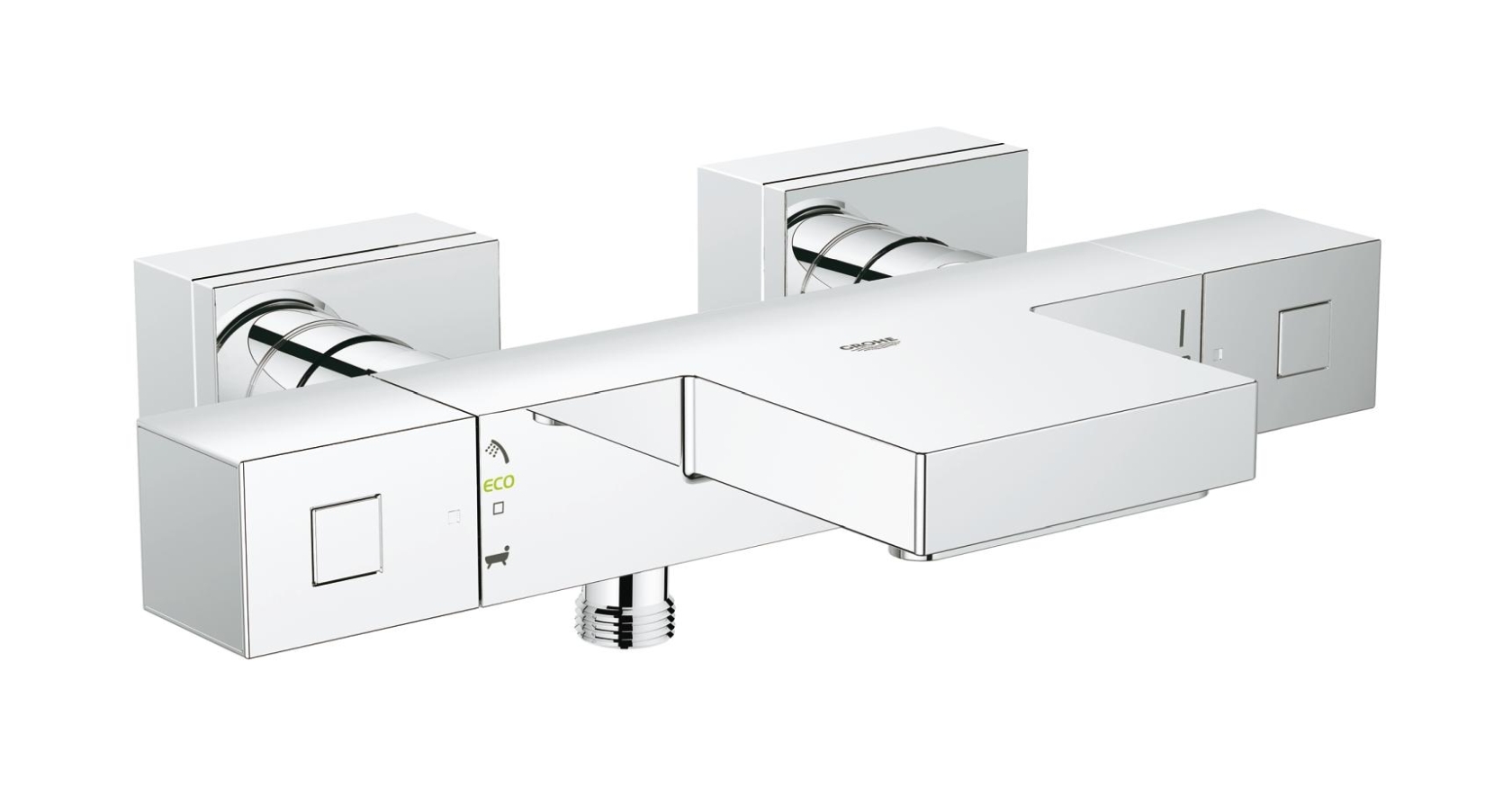 Grohe Grohtherm Cube Badewannen- und Duscharmatur Wandmontage mit Thermostat StarLight Chrome 34497000