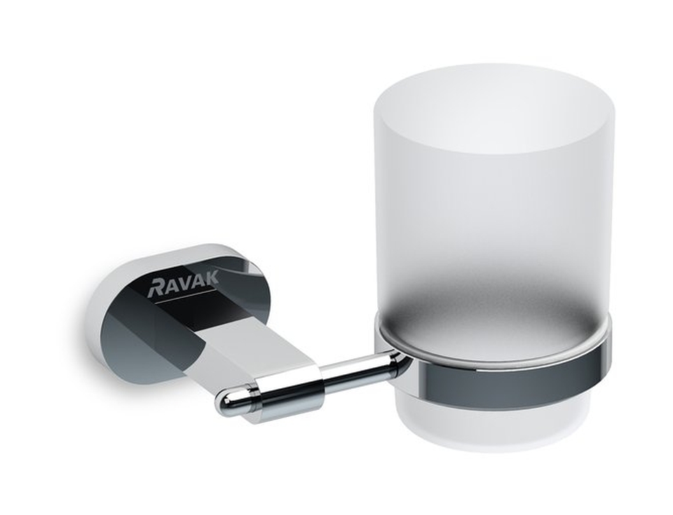 Ravak Chrome Zahnputzbecher weiß-chrom X07P188