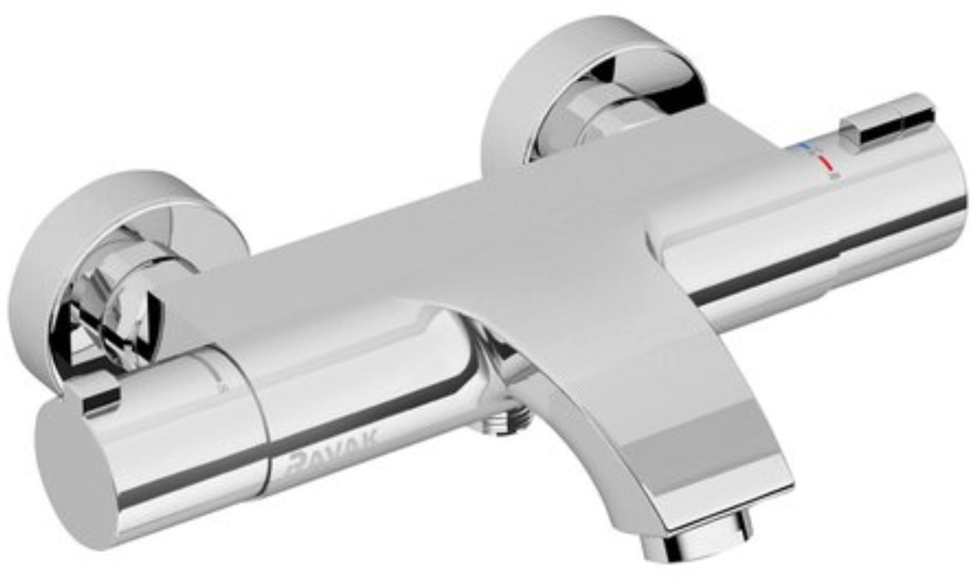 Ravak Termo Badewannen- und Duscharmatur Wandmontage mit Thermostat chrom X070046
