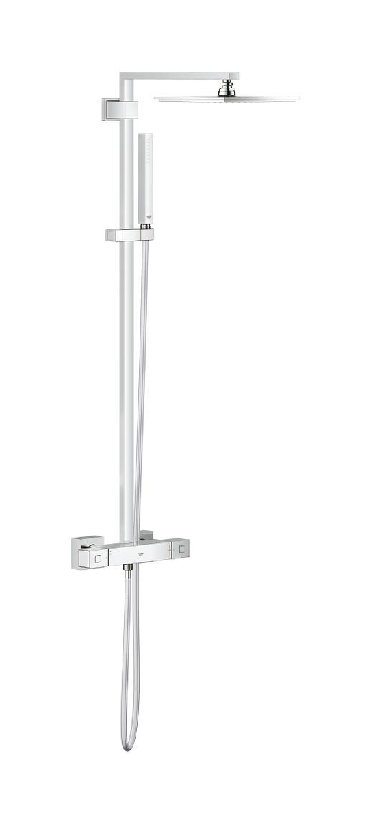 Grohe Euphoria Cube Duschset Wandmontage mit Thermostat mit Regenbrause StarLight Chrom 26087000