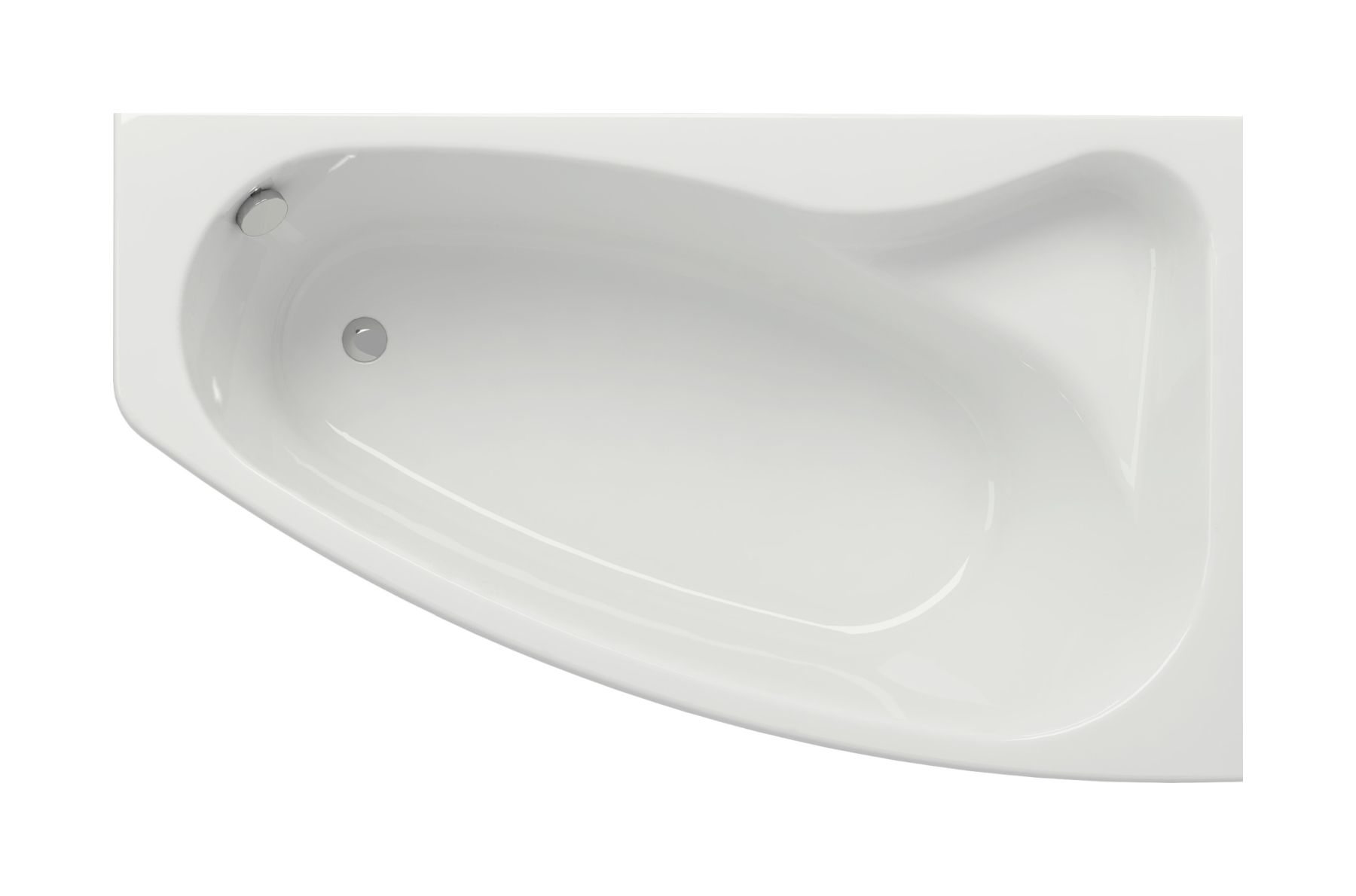 Cersanit Sicilia Eckbadewanne 170x100 cm rechtsseitig weiß S301-098