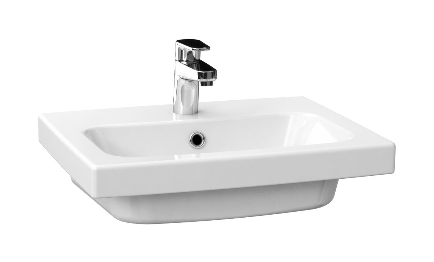 Cersanit Colour Waschbecken 50x40 cm rechteckig Möbel weiß K103-005