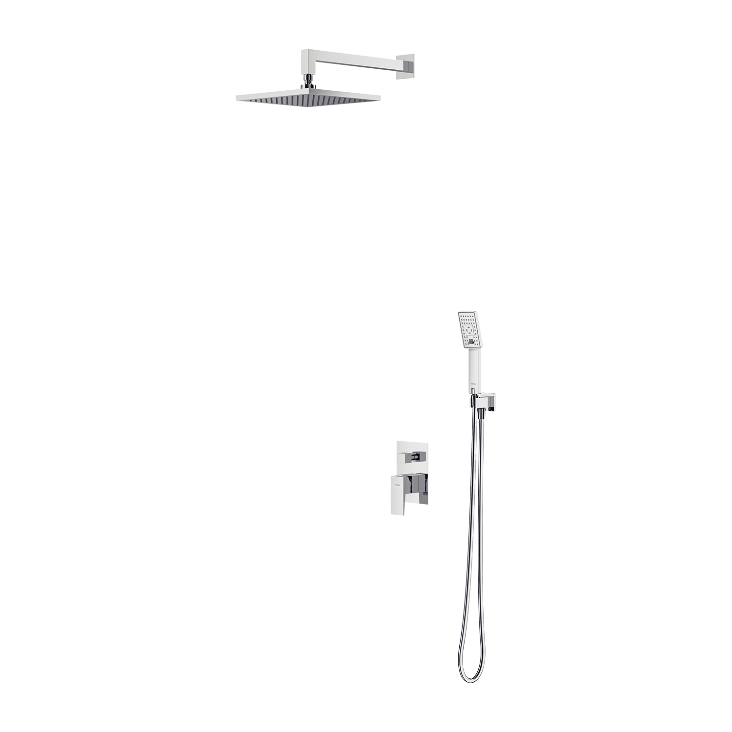 Omnires Fresh Duschset Unterputz mit Regenbrause chrom SYSFR10CR