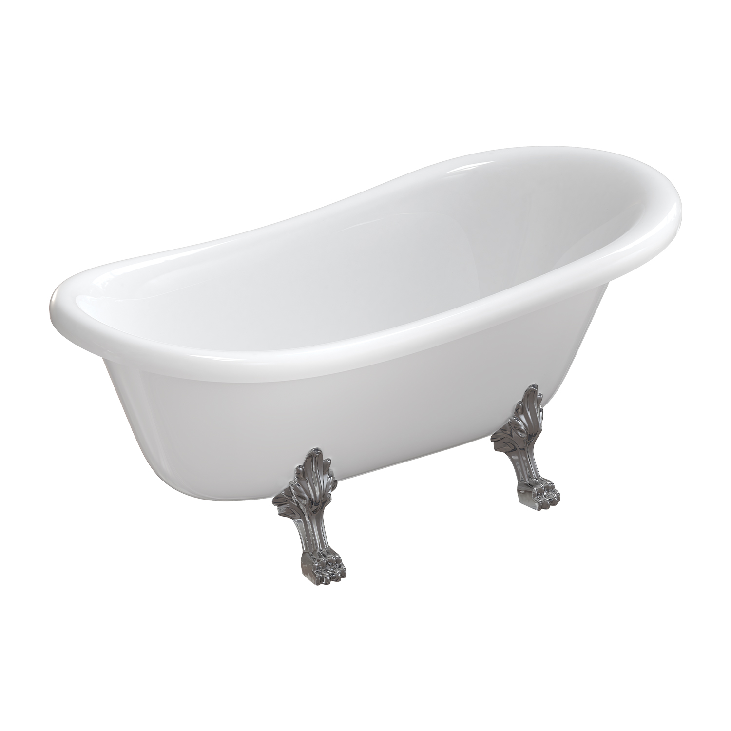 Omnires M+ Freistehende Badewanne 157x77 cm oval weiß-schwarz-zweifarbig ATENA157BP