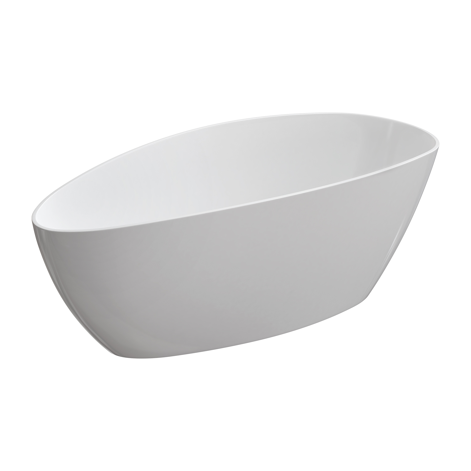 Omnires M+ Freistehende Badewanne 156x71 cm oval weiß BARCELONA156BP