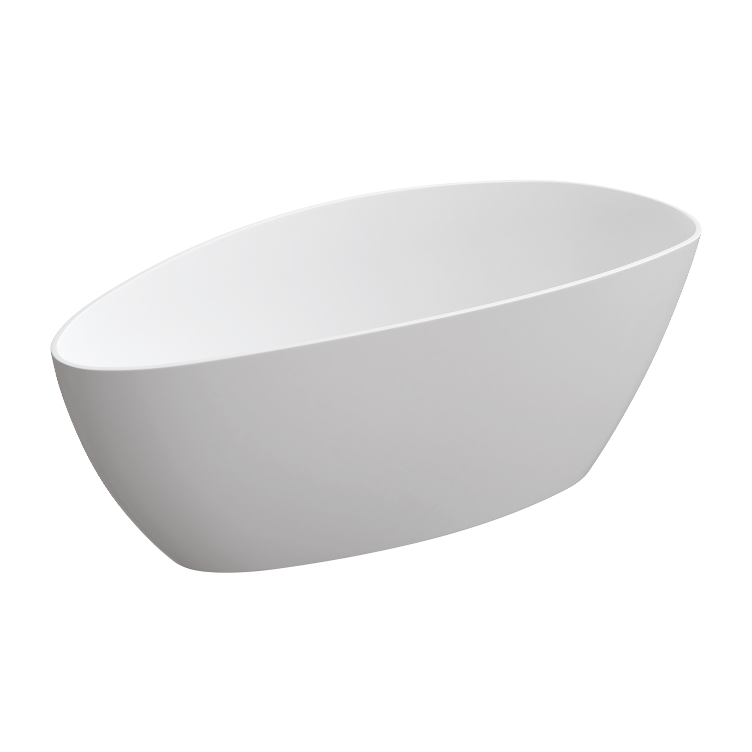 Omnires M+ Freistehende Badewanne 156x71 cm oval weiß BARCELONA156BM