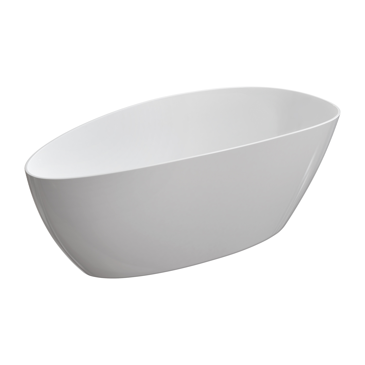 Omnires M+ Freistehende Badewanne 170x77 cm oval weiß BARCELONAXLBP