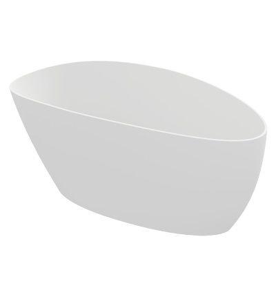 Omnires M+ Freistehende Badewanne 170x77 cm oval weiß BARCELONAXLBM