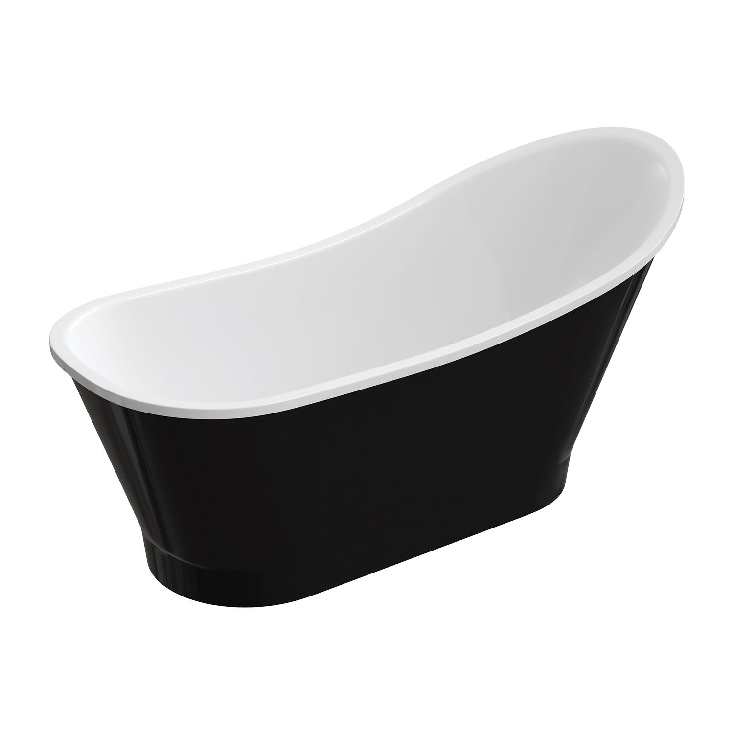 Omnires M+ Freistehende Badewanne 160x73 cm oval weiß VENEZIA159BCP
