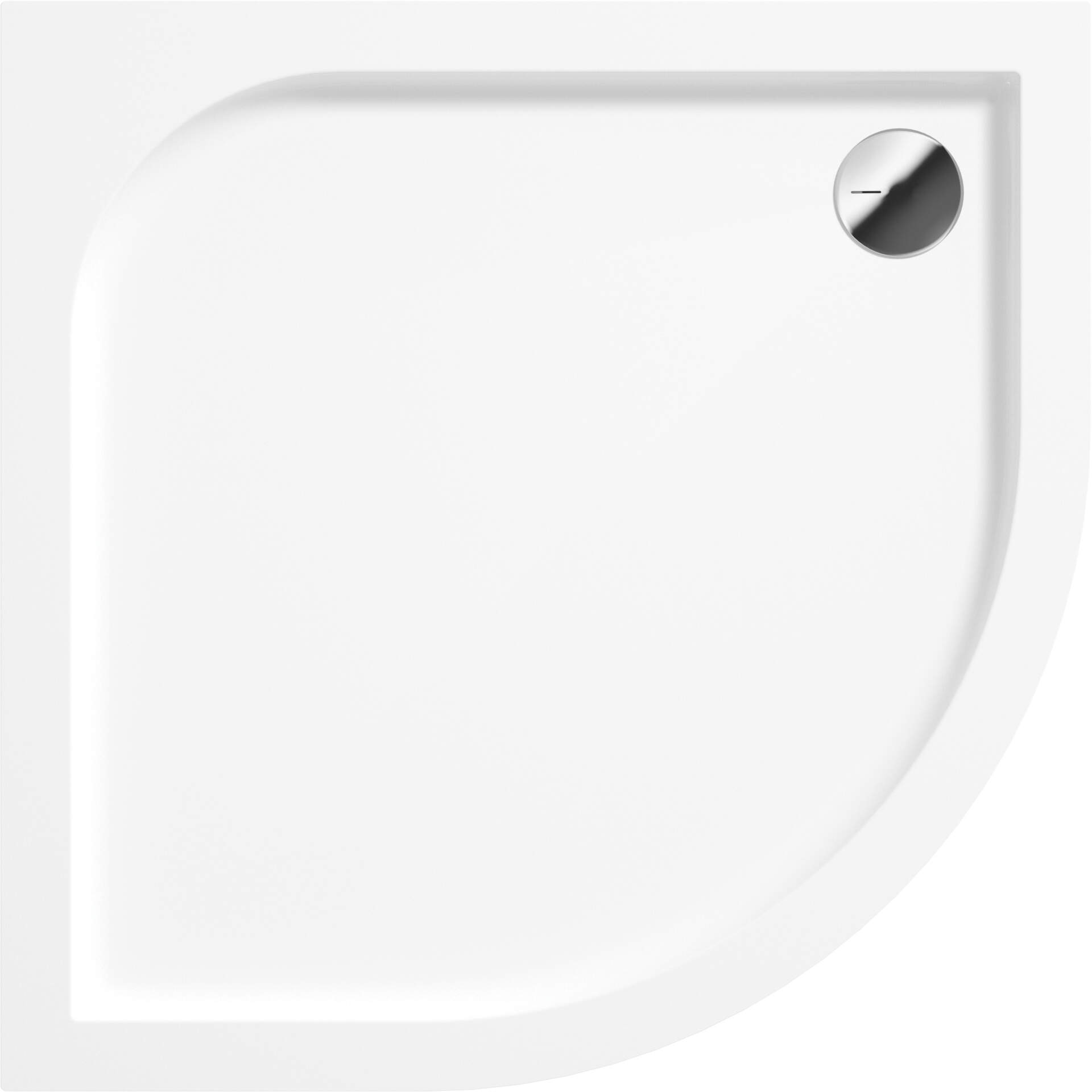 Deante Cubic Halbrunde Duschwanne 90x90 cm weiß KTK_051B