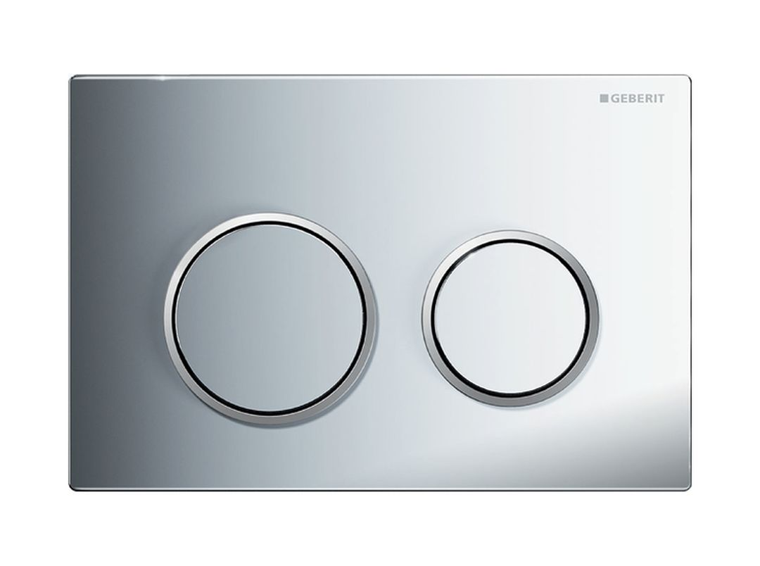 Geberit Omega20 Betätigungsplatte für Toilette glänzender Chrom-mattchrom 115.085.KH.1