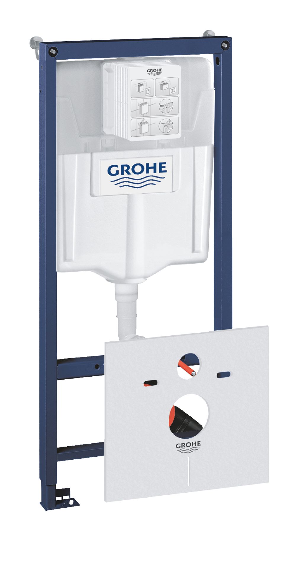 Grohe Rapid SL Unterputzrahmen in der hängenden Schüssel 38539001