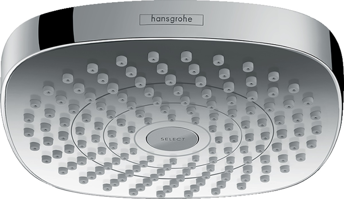 Hansgrohe Select Kopfbrause 18x18 cm quadratisch chrom-weiß 26524400