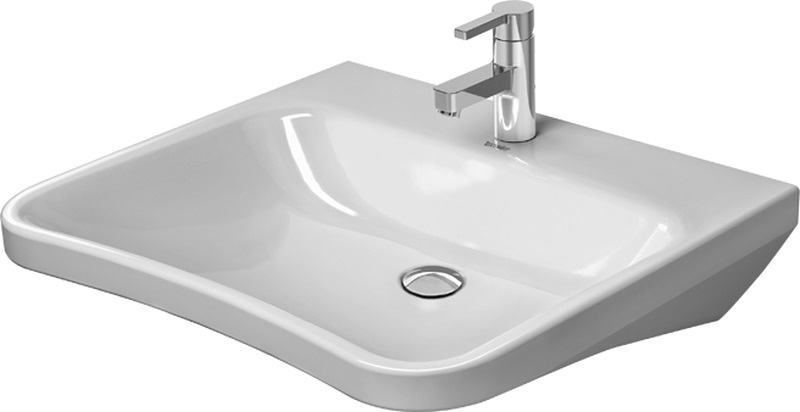 Duravit DuraStyle Waschbecken 65x57 cm rechteckig Klassisch für Behinderte weiß 2330650070