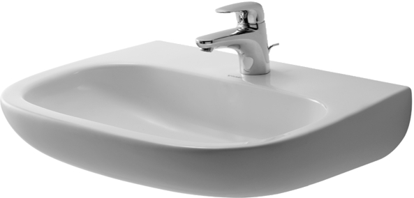 Duravit D-Code Waschbecken 55x43 cm halbrund Klassisch weiß 23115500002