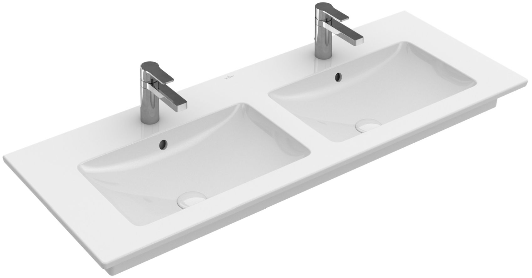 Villeroy & Boch Venticello Waschbecken 130x50 cm rechteckig Klassisch-Möbel-Doppelt weiß 4111DL01