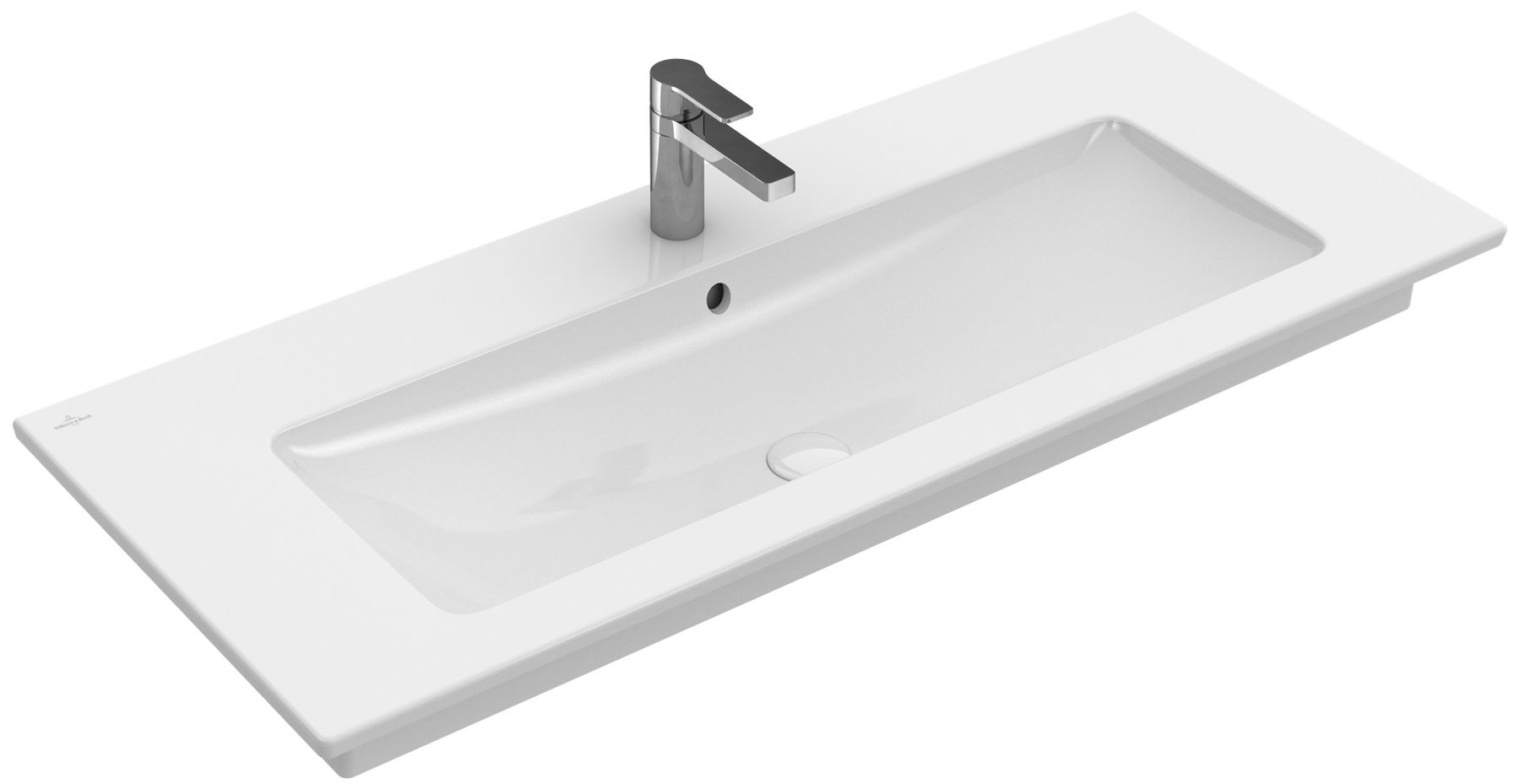 Villeroy & Boch Venticello Waschbecken 120x50 cm rechteckig Klassisch-Möbel-mit Blatt weiß 4104CJ01