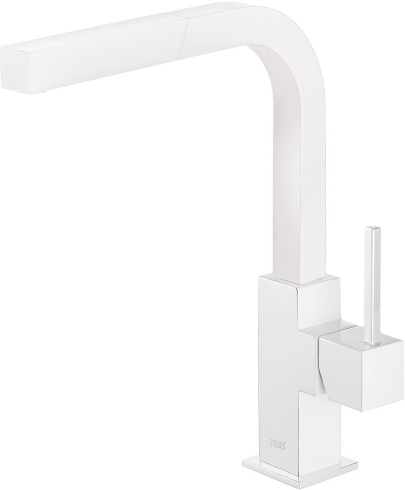 Tres Cuadro-Tres Küchenarmatur Stehend weiß 006.437.BM
