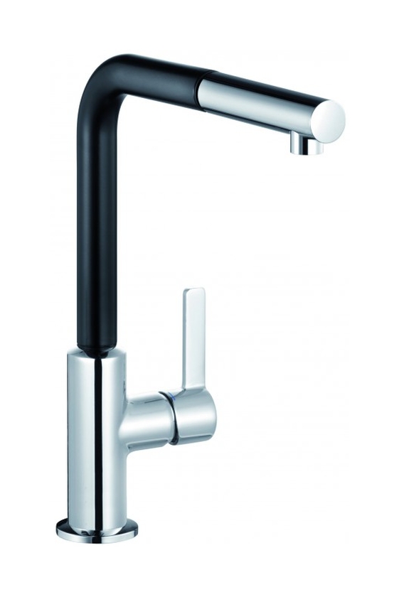 Kludi L-ine S Küchenarmatur Stehend chrom-schwarz 408518775