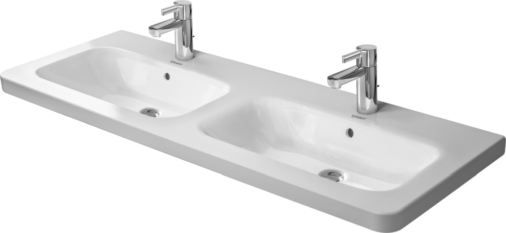 Duravit DuraStyle Waschbecken 130x48 cm rechteckig Möbel-Doppelt weiß 2338130000