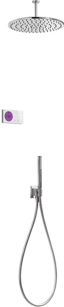 Tres Shower Technology Duschset Unterputz mit Thermostat mit Regenbrause chrom-weiß 092.865.67