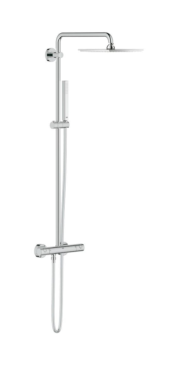Grohe Euphoria Duschset Wandmontage mit Thermostat mit Regenbrause StarLight Chrom 26187000
