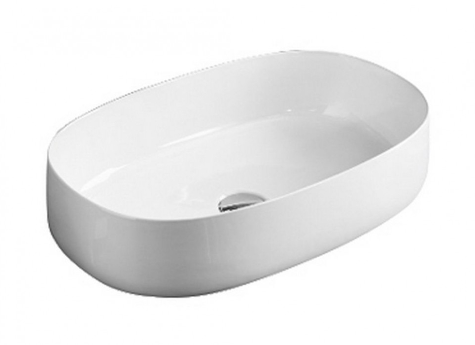 Art Ceram Cognac Waschbecken 55x35 cm oval Aufsatzwaschbecken weiß COL00301;00