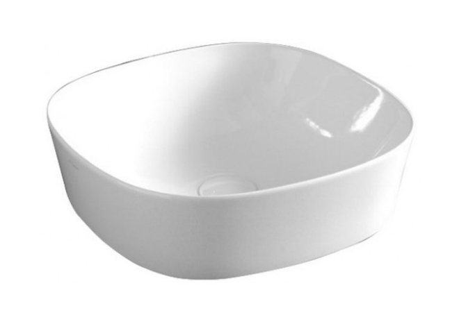 Art Ceram Ghost Waschbecken 42x42 cm rund Aufsatzwaschbecken weiß GHL00101;00