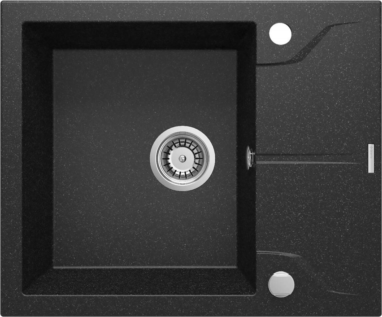 Deante Andante granitspüle 59x49 cm grau/graphit/onyx ZQN_211A