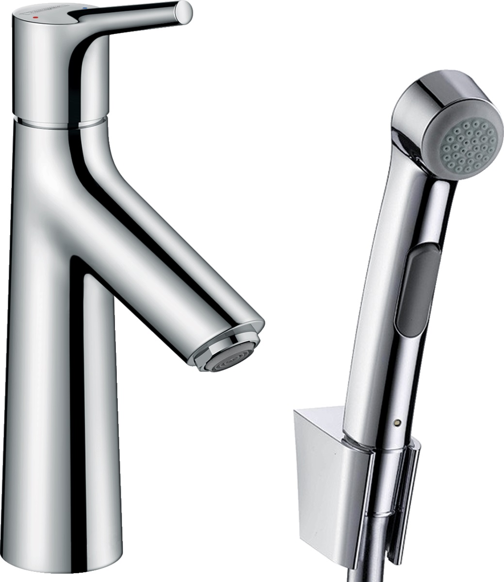 Hansgrohe Talis S Waschtischarmatur mit Bidet-Duschkopf Stehend chrom 72290000