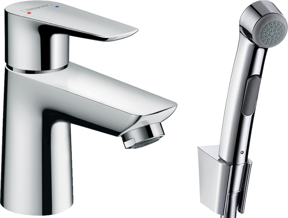Hansgrohe Talis E Waschtischarmatur mit Bidet-Duschkopf Stehend chrom 71729000