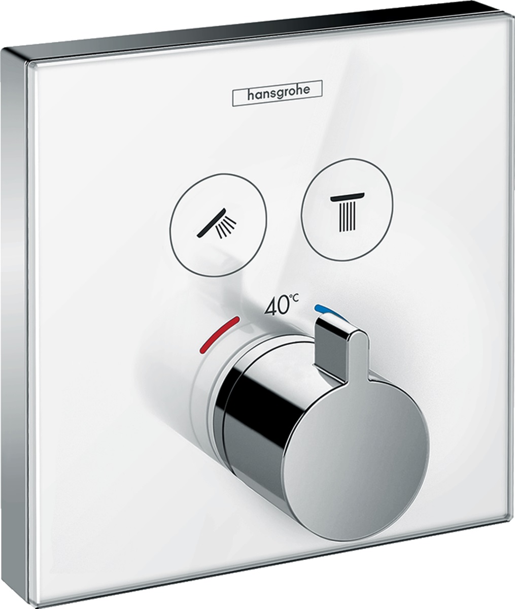Hansgrohe ShowerSelect Badewannen- und Duscharmatur Unterputz mit Thermostat chrom-weiß 15738400