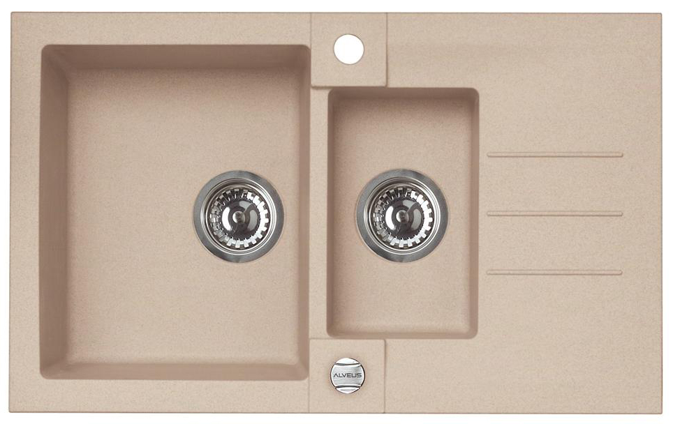 Alveus Rock granitspüle 78x48 cm grau/graphit/onyx 4217002