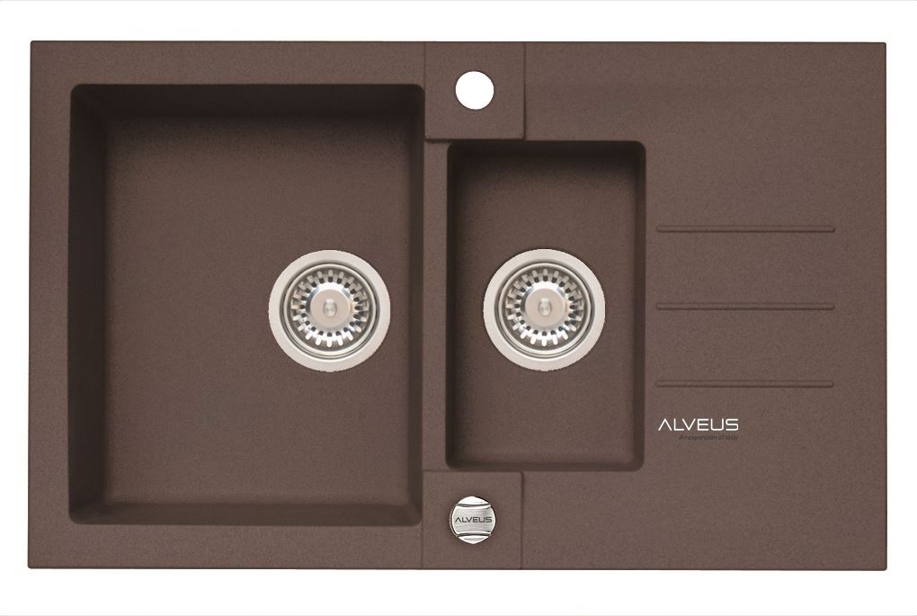 Alveus Rock granitspüle 78x48 cm braun 4217003