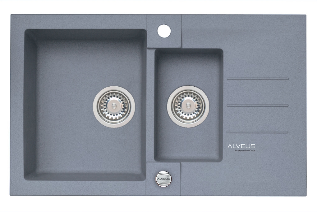 Alveus Rock granitspüle 78x48 cm grau/graphit/onyx 4217004