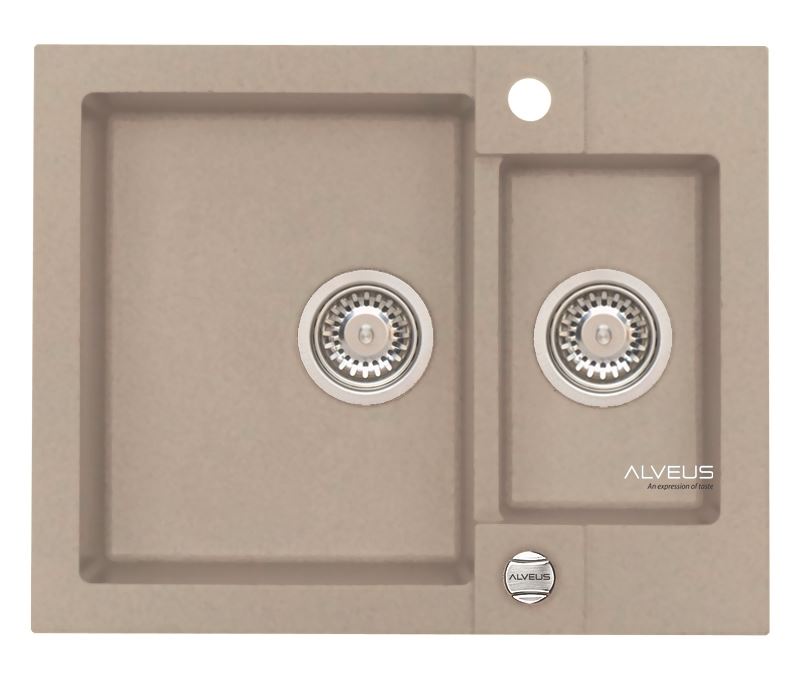 Alveus Rock granitspüle 59.5x47.5 cm grau/graphit/onyx 4218002