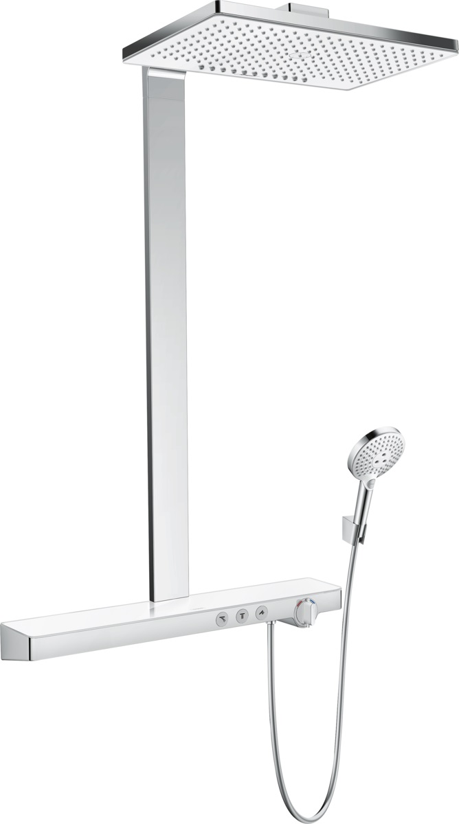 Hansgrohe Rainmaker Select Duschset Wandmontage mit Thermostat chrom-weiß 27109400