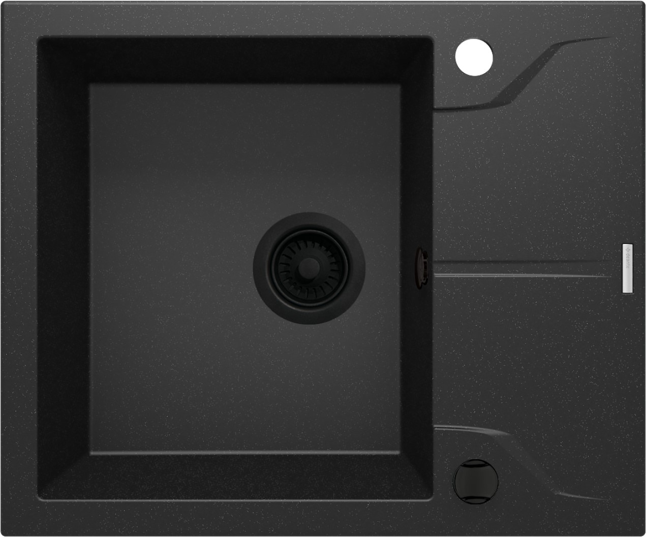 Deante Andante granitspüle 59x49 cm grau/graphit/onyx ZQNG11A